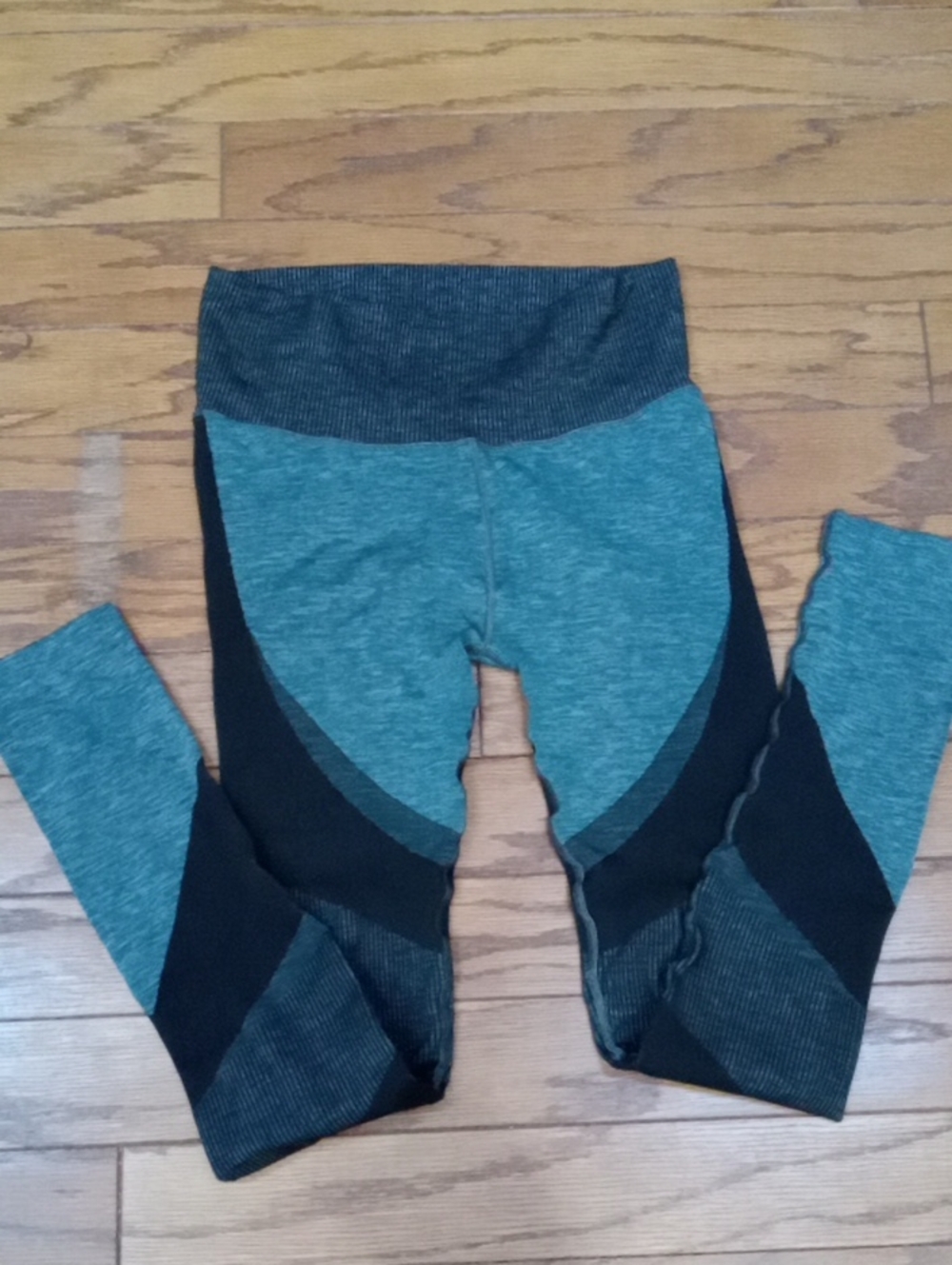 Alo Yoga High-Waist Seamless Lift Leggings Two-Tone Teal Gray M
